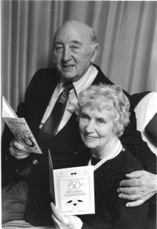 Ken and Mary Phillott of Elder Avenue at their Golden Wedding anniversary in 1993.