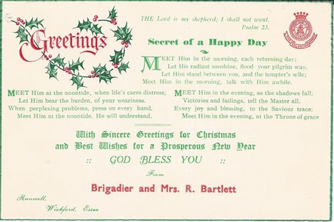 A Bartlett Christmas card of 1952 | Tom May