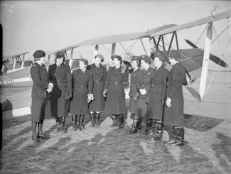 The first eight women members of the ATA. Marion Wilberforce is nearest to the camera.