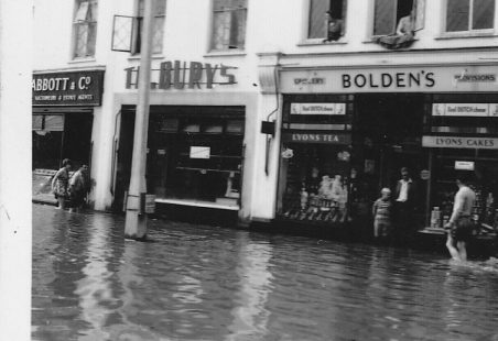 News of the flood of 1958 goes out to the nation.