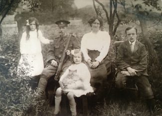 The Prentice family c.1916. In front is Dorothy, and behind her, from the left - Gladys, John Dix, Emily Frances and Austin. | Christie Prentice-Harrison