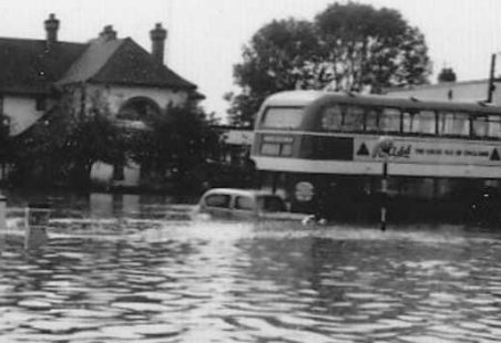 Hall's Corner in the 1958 flood