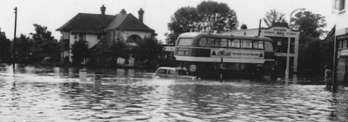 Hall's Corner in the 1958 flood
