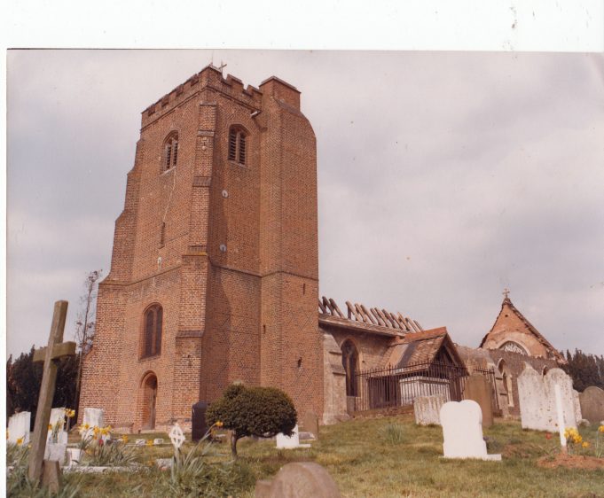 The Tower was hardly touched in the fire | Downham Church Collection