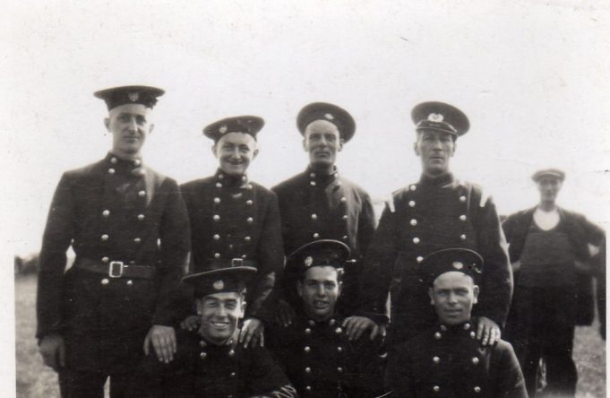 Wickford Fire Brigade; back left Albert Lovell, front left Alf Fairey, front right Sam Wright | Mr G. Fairey