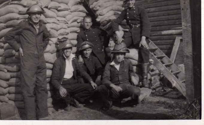Opposite Tilburys Butchers, 1939, (from left) Ron Pickup, Alf Fairey, Samuel Wright, Stan Souter, Joe Fosh. | M