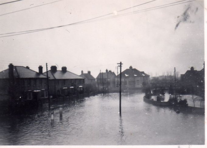Views of Halls Corner - floods in the period between 1945 and 1948.