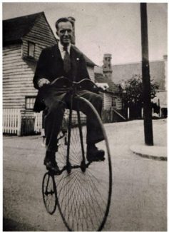 Austin Prentice on penny farthing