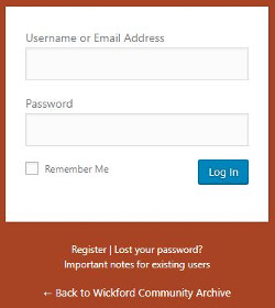 Existing users login, broken password | Get involved, Wickford Support ...