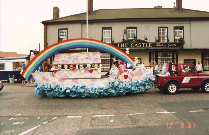 The Castle, as a background to 1987 Wickford Carnival.