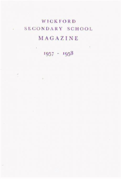 Wickford Secondary School magazine, 1957-58