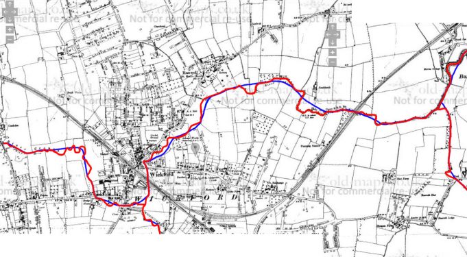 The River Crouch through Wickford - its altered course.