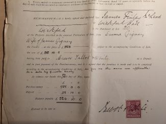 The sale of 'Emscott' on 29th May 1920.