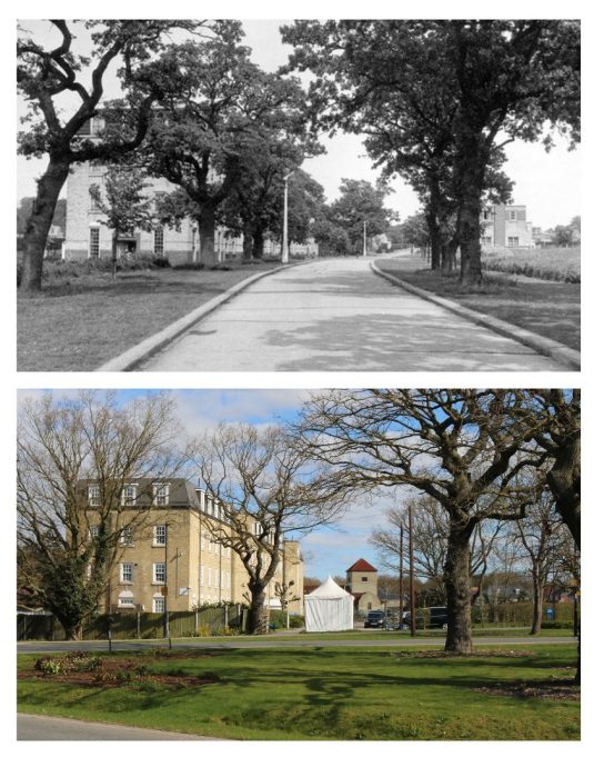Runwell Hospital, then and now.