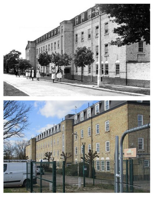 Runwell Hospital, then and now.