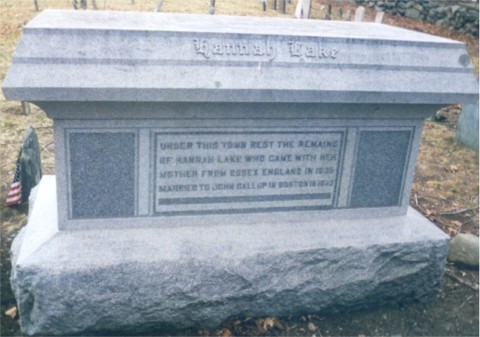 The tomb at Mystic, Rhode island, where Hannah Lake's remains are buried.