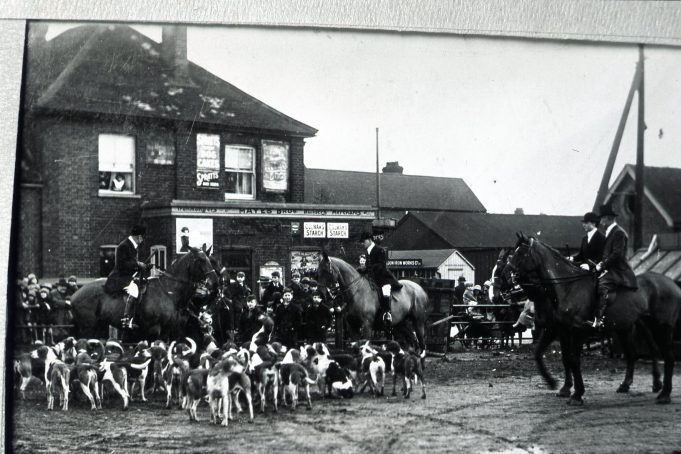 Mr Kemble's Hounds outside Mayes' store | Peter Nutt Collection